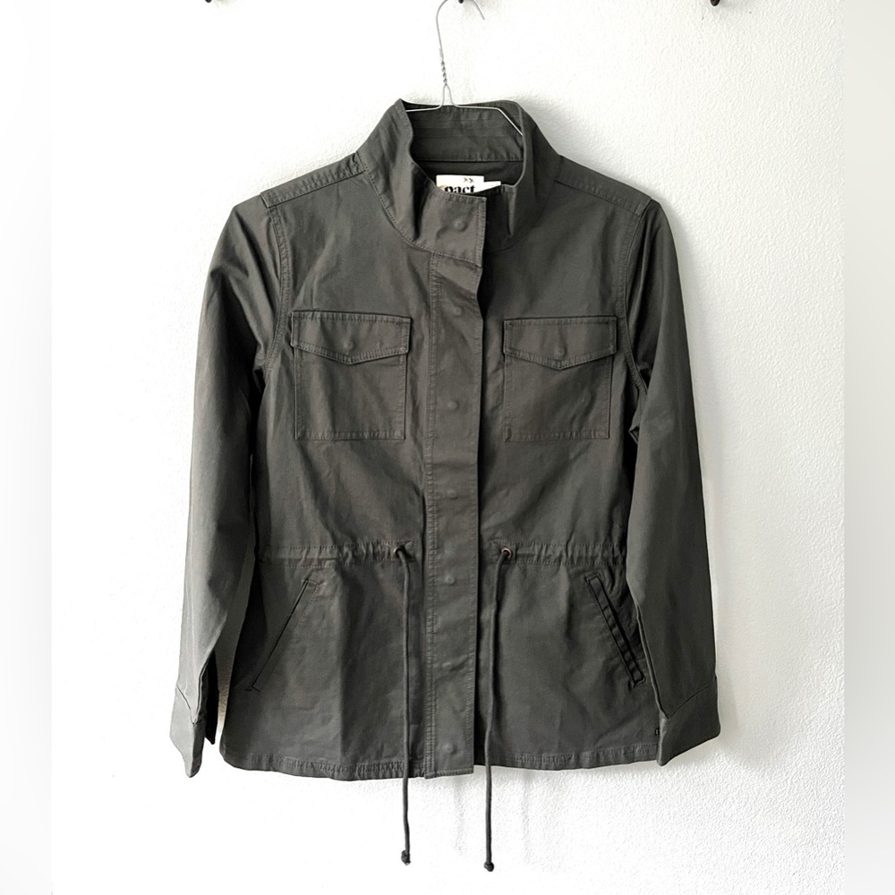 Pact Organic Cotton Field Jacket Slate Grey Size Medium